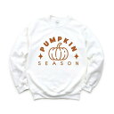 【送料無料】 Simply Sage Market レディース Tシャツ トップス Pumpkin Season Pumpkin Sweatshirt Whit...
