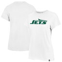 【送料無料】 アンブランデッド レディース Tシャツ トップス Women's '47 White New York Jets Premier Frankie ...