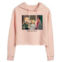 【送料無料】 ライセンス キャラクター レディース Tシャツ トップス Juniors' Friends Turkey Head Cropped Hoodie Pink