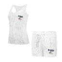【送料無料】 アンブランデッド レディース ナイトウェア アンダーウェア Women's Concepts Sport Denver Broncos Quartz Hacci Knit Tank Top & Shorts Sleep Set Den White