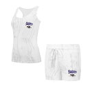 【送料無料】 アンブランデッド レディース ナイトウェア アンダーウェア Women's Concepts Sport Baltimore Ravens Quartz Hacci Knit Tank Top & Shorts Sleep Set Rav Beige