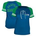 【送料無料】 ニューエラ レディース Tシャツ トップス Women's New Era Royal Seattle Seahawks Throwback La...