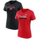 【送料無料】 アンブランデッド レディース Tシャツ トップス Women's Fanatics Branded Carolina Hurricanes Ris...