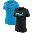 【送料無料】 アンブランデッド レディース Tシャツ トップス Women's Fanatics Branded Miami Marlins Risk T-Sh...