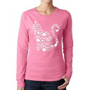 【送料無料】 エルエーポップアート レディース Tシャツ トップス Cat Claws - Women's Word Art Long Sleeve T-shi...