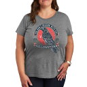 【送料無料】 ライセンス キャラクター レディース Tシャツ トップス Plus Yellowstone Can't Reason Evil Graphic Tee Heather Gray