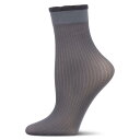 【送料無料】 メモイ レディース 靴下 アンダーウェア Women's Barely There Sheer Ruffle Cuff Anklet Socks Charcoal Gray