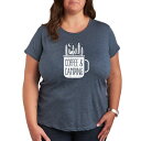 【送料無料】 ライセンス キャラクター レディース Tシャツ トップス Missy Plus Size Coffee And Camping Graphic T...