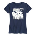 【送料無料】 ライセンス キャラクター レディース Tシャツ トップス Women's Pokemon Eevee 133 Graphic Tee Navy