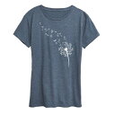 【送料無料】 ライセンス キャラクター レディース Tシャツ トップス Women's Dandelion Seeds Graphic Tee Heather Blue