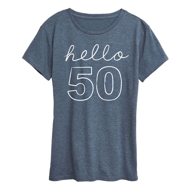 【送料無料】 ライセンス キャラクター レディース Tシャツ トップス Women's Hello 50 Graphic Tee Heather Blue