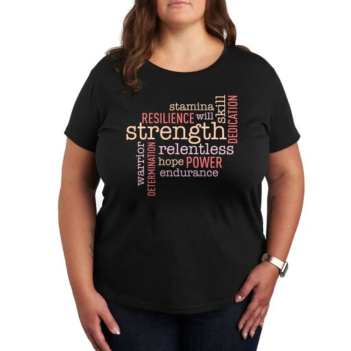 【送料無料】 ライセンス キャラクター レディース Tシャツ トップス Plus Empowering Words Graphic Tee Black 【送料無料】 ライセンス キャラクター レディース Tシャツ トップス Plus Empowering Words Graphic Tee Black