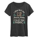 【送料無料】 ライセンス キャラクター レディース Tシャツ トップス Women's My Hobby Is Collecting Fabric Graphic Tee Heather Charcoal