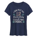 【送料無料】 ライセンス キャラクター レディース Tシャツ トップス Women's My Hobby Is Collecting Fabric Graphic Tee Navy