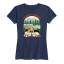 【送料無料】 ディズニー レディース Tシャツ トップス Disney's Mickey & Minnie Mouse Women's Coffee And C...