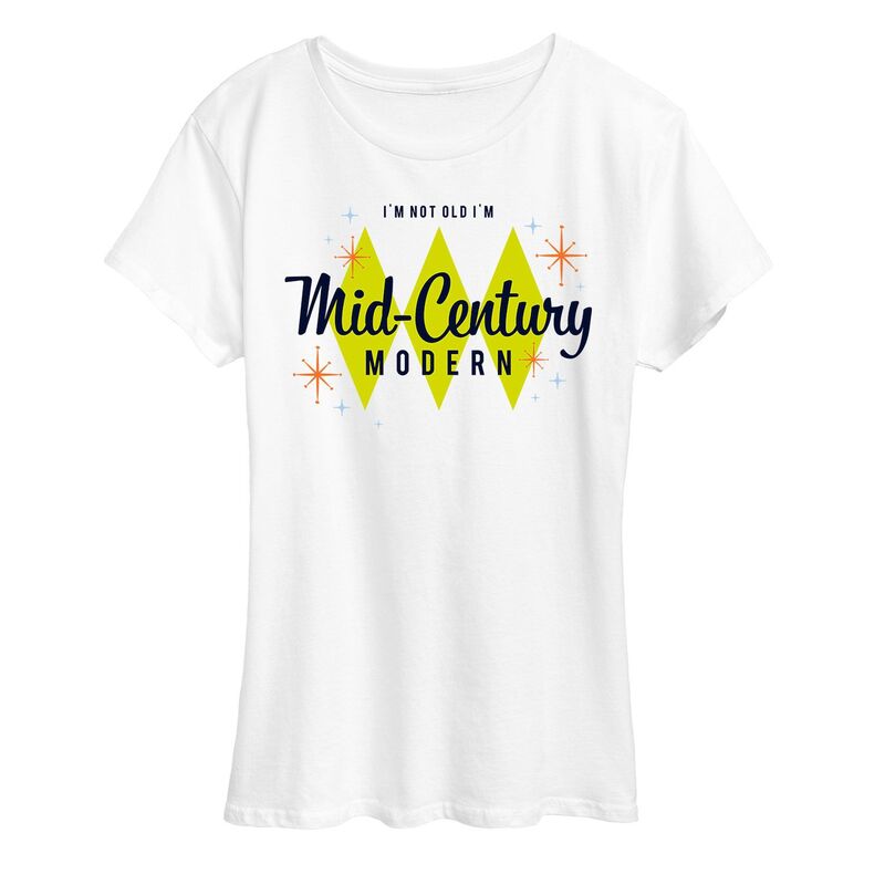 【送料無料】 アンブランデッド レディース Tシャツ トップス Women's Not Old Mid-Century Modern Graphic Tee White