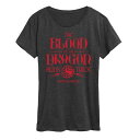 【送料無料】 ライセンス キャラクター レディース Tシャツ トップス Women's House of the Dragon Blood Of A Dragon Graphic Tee Heather Charcoal(4)