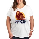 【送料無料】 ライセンス キャラクター レディース Tシャツ トップス Plus The Wizard Of Oz Lion Home Graphic Tee White(4)
