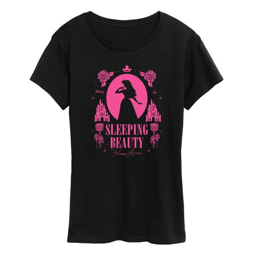 【送料無料】 ディズニー レディース Tシャツ トップス Disney's Sleeping Beauty Women's Graphic Tee Black 【送料無料】 ディズニー レディース Tシャツ トップス Disney's Sleeping Beauty Women's Graphic Tee Black