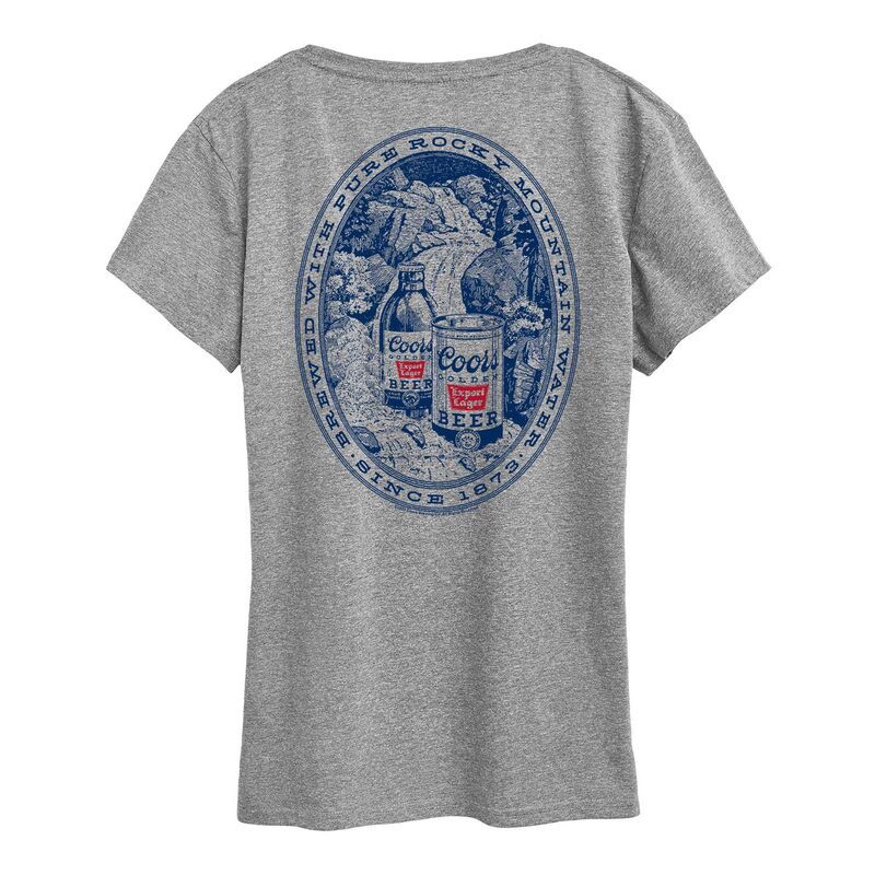 【送料無料】 ライセンス キャラクター レディース Tシャツ トップス Women's Coors Banquet Rocky Mountain Graphic Tee Heather Gray