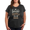 【送料無料】 アンブランデッド レディース Tシャツ トップス Plus Favorite People Nana Graphic Tee Heather Charcoal(4)