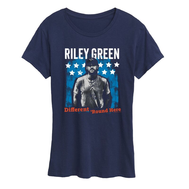 【送料無料】 ライセンス キャラクター レディース Tシャツ トップス Women's Riley Green Different 'Round Here Graphic Tee Navy