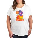 【送料無料】 ライセンス キャラクター レディース Tシャツ トップス Plus Size Care Bears Halloween Tis The Season Graphic Tee White