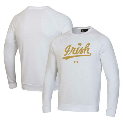 【送料無料】 アンダーアーマー メンズ Tシャツ トップス Men's Under Armour White Notre Dame Fighting Irish Rival Gold Rush Raglan Pullover Sweatshirt Ntd White 【送料無料】 アンダーアーマー メンズ Tシャツ トップス Men's Under Armour White Notre Dame Fighting Irish Rival Gold Rush Raglan Pullover Sweatshirt Ntd White