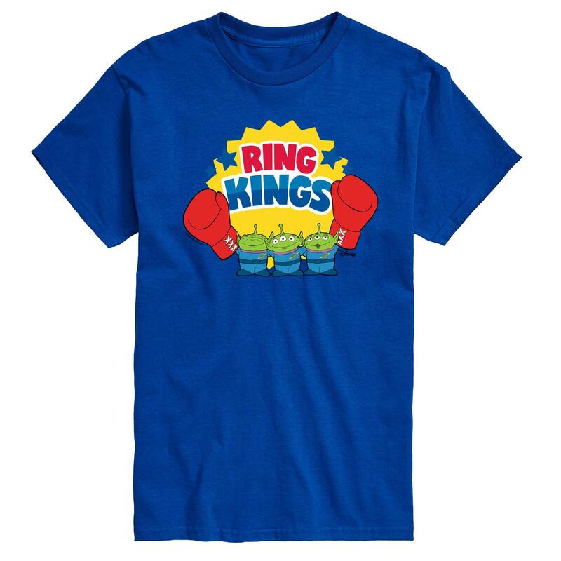 【送料無料】 ディズニー ピクサー メンズ Tシャツ トップス Disney / Pixar's Toy Story Ring Kings Men's Graphic Tee Blue