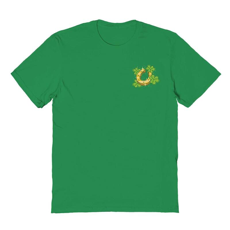 【送料無料】 ライセンス キャラクター メンズ Tシャツ トップス Men's St Patrick's Day Lucky Horseshoe Graphic Tee Turf Green