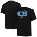 【送料無料】 アンブランデッド メンズ Tシャツ トップス Men's Fanatics Branded Black Carolina Panthers Big & Tall Pop T-Shirt Pth Black
