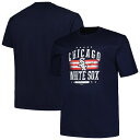 【送料無料】 プロファイル メンズ Tシャツ トップス Men's Profile Navy Chicago White Sox Big & Tall Americana T-Shirt Sox Navy