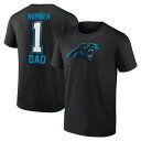 【送料無料】 アンブランデッド メンズ Tシャツ トップス Men's Fanatics Branded Black Carolina Panthers Father's Day T-Shirt Pth Black