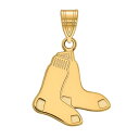 【送料無料】 ロゴアート レディース ブレスレット・バングル・アンクレット アクセサリー LogoArt 14k Gold Boston Red Sox Medium Pendant 14k Yellow Gold