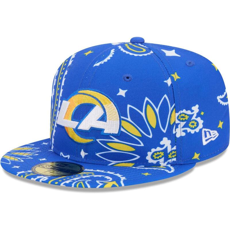 【送料無料】 ニューエラ メンズ 帽子 アクセサリー Men's New Era Royal Los Angeles Rams Paisley 59FIFTY Fitted Hat Lar Blue