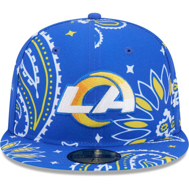 【送料無料】 ニューエラ メンズ 帽子 アクセサリー Men's New Era Royal Los Angeles Rams Paisley 59FIFTY Fitted Hat Lar Blue