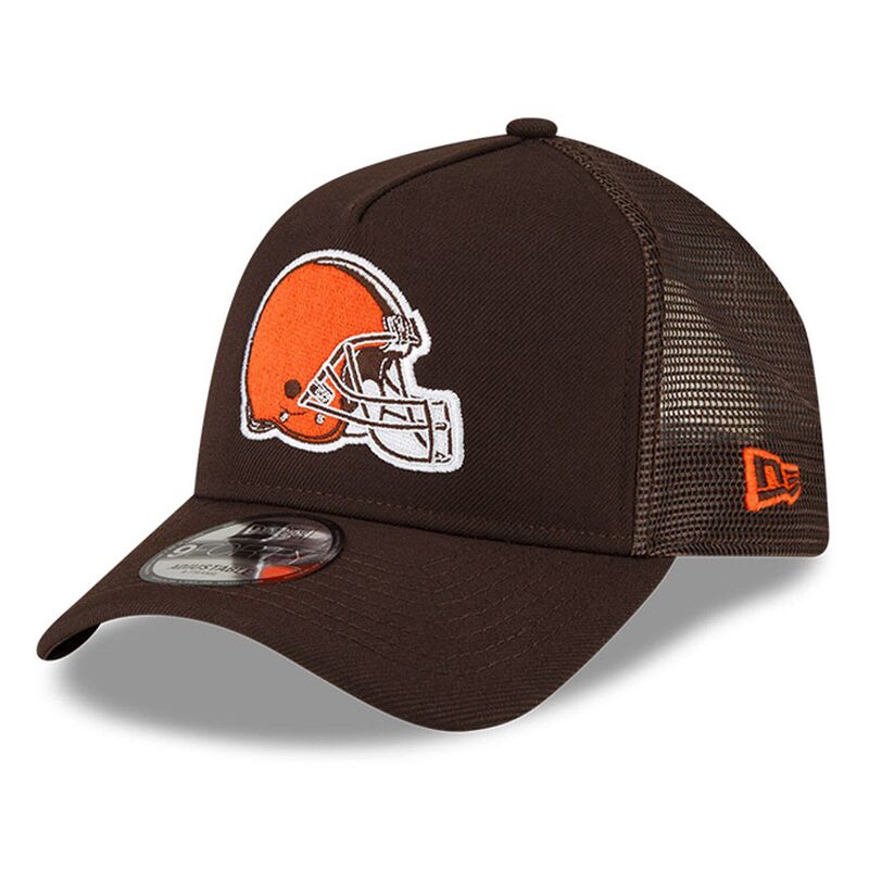 【送料無料】 ニューエラ メンズ 帽子 アクセサリー Men's New Era Brown Cleveland Browns A-Frame Trucker 9FORTY Adjustable Hat Brn Brown