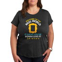 【送料無料】 ライセンス キャラクター レディース Tシャツ トップス Plus Friends The Real World Graphic Tee Heat...