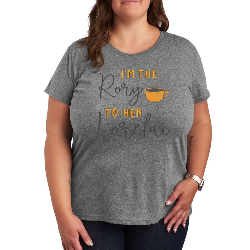 【送料無料】 ライセンス キャラクター レディース Tシャツ トップス Plus Gilmore Girls I'm The Rory Graphic Tee Heather Gray