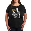 【送料無料】 ライセンス キャラクター レディース Tシャツ トップス Plus Bowie Santa Monica Graphic Tee Black