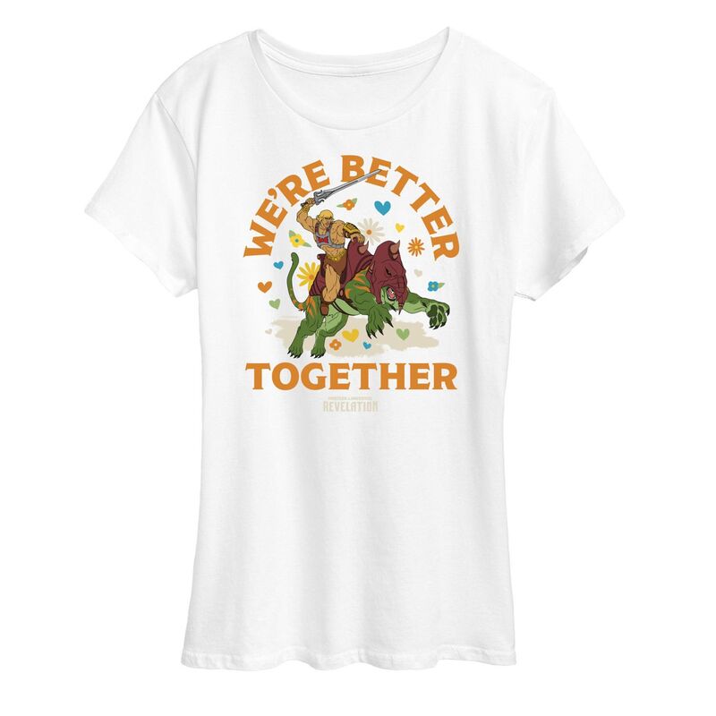 【送料無料】 ライセンス キャラクター レディース Tシャツ トップス Women's Masters of the Universe Graphic Tee White