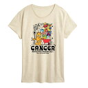 【送料無料】 ライセンス キャラクター レディース Tシャツ トップス Plus Garfield Cancer Graphic Tee Beige