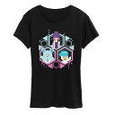 【送料無料】 ライセンス キャラクター レディース Tシャツ トップス Women's Pokemon Nidothing Dot & Quaxly Graphic Tee Black