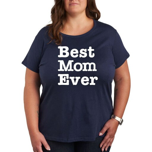 【送料無料】 アンブランデッド レディース Tシャツ トップス Plus Best Mom Ever Graphic Tee Navy 【送料無料】 アンブランデッド レディース Tシャツ トップス Plus Best Mom Ever Graphic Tee Navy