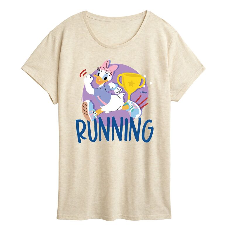 【送料無料】 ディズニー レディース Tシャツ トップス Disney's Daisy Duck Women's Running Graphic Tee Beige