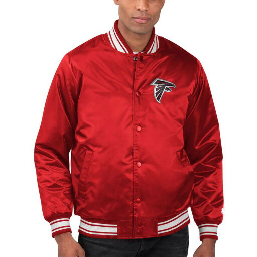 【送料無料】 スターター メンズ ジャケット・ブルゾン アウター Men's Starter Red Atlanta Falcons Locker Room Satin Varsity Full-Snap Jacket Fal Red 【送料無料】 スターター メンズ ジャケット・ブルゾン アウター Men's Starter Red Atlanta Falcons Locker Room Satin Varsity Full-Snap Jacket Fal Red
