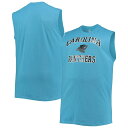 【送料無料】 アンブランデッド メンズ Tシャツ トップス Men's Blue Carolina Panthers Big & Tall Muscle Tank Top Pth Blue