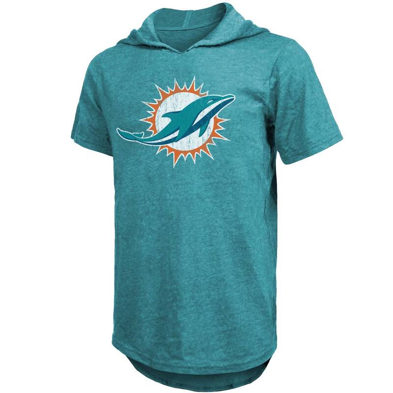【送料無料】 アンブランデッド メンズ Tシャツ トップス Men's Fanatics Branded Tua Tagovailoa Aqua Miami Dolphins Player Name & Number Tri-Blend Hoodie T-Shirt Dol Turq A
