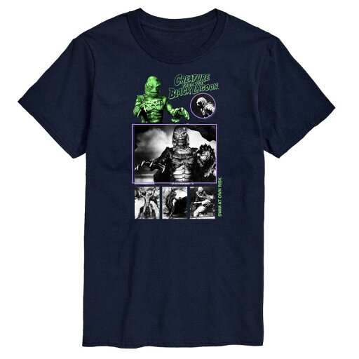 【送料無料】 ライセンス キャラクター メンズ Tシャツ トップス Big & Tall Universal Monsters Creature Lagoon Graphic Tee Navy 【送料無料】 ライセンス キャラクター メンズ Tシャツ トップス Big & Tall Universal Monsters Creature Lagoon Graphic Tee Navy