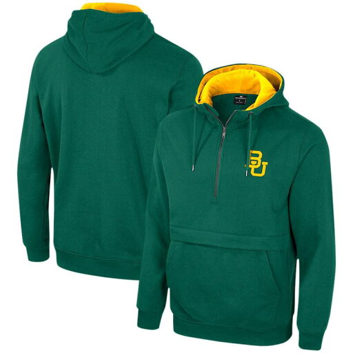 【送料無料】 コロシアム メンズ Tシャツ トップス Men's Colosseum Green Baylor Bears Half-Zip Hoodie Bay Green 【送料無料】 コロシアム メンズ Tシャツ トップス Men's Colosseum Green Baylor Bears Half-Zip Hoodie Bay Green